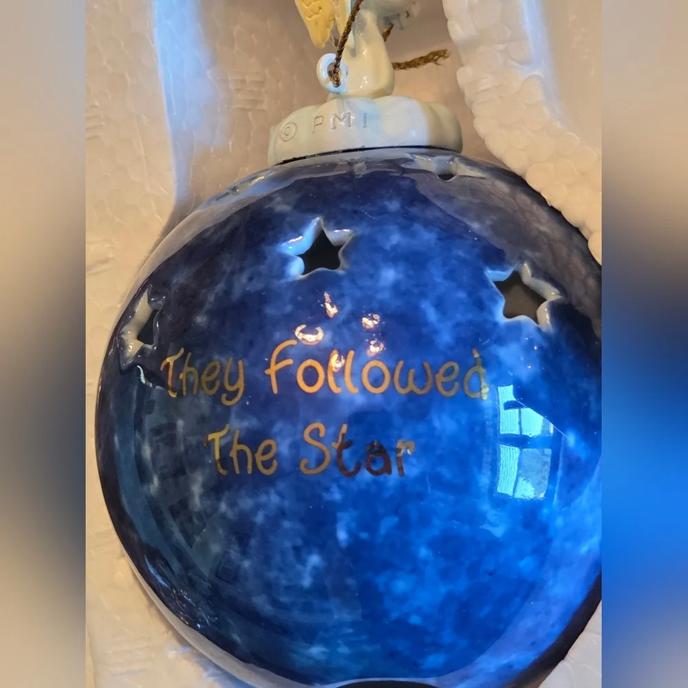 Precious Moments A Savior Is Born Christmas Ornament Set of 2 Bradford Exchange